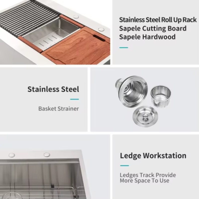 Commercial Kitchen And - حوض مطبخ تجاري شديد التحمل من