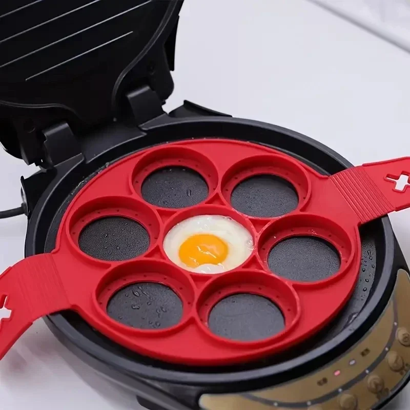 Commercial Kitchen Pots And Pans - سيليكون 7 حفرة مقلاة دائرية الإفطار
